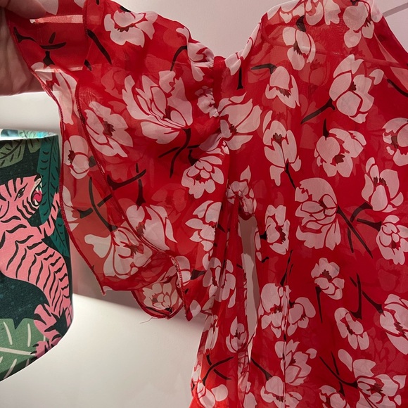 Floral sheer boutique top L - Picture 2 of 3